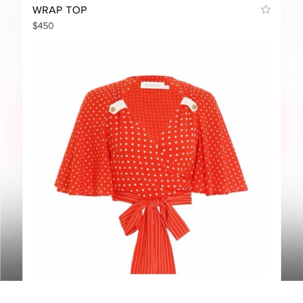 Zimmermann Red & white Polka Dot pants size 0. Wrap Top size 1 sold separately - Picture 6 of 16